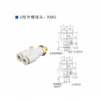 SMC型外螺接頭KMU03-M3，KMU23-M3，KMU03-M5，KMU23-M5，KMU04-M3，KMU04-M5，KMU04-M6，KMU04-01S，KMU06-M3，KMU06-M5，KMU06-M6，KMU06-01S，